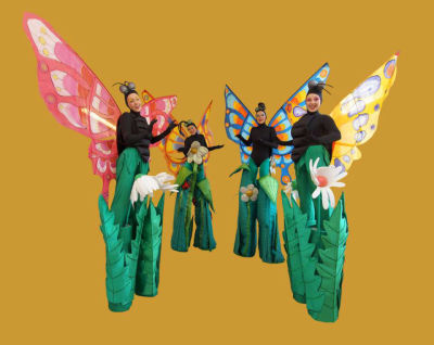 Butterfly Stilt Walkers