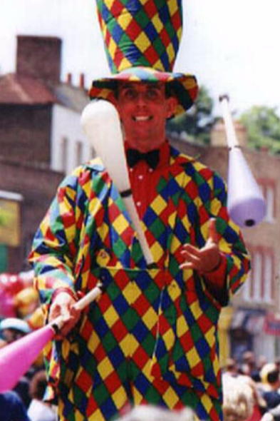 Harlequin Carnival Stilt Walker