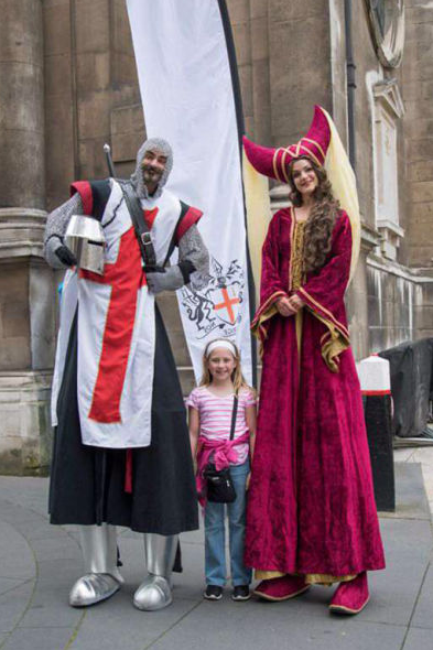 Medieval Knight and Princess Stilt Walkers