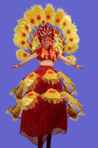 Carnival Colour Themed Stilt Walkers