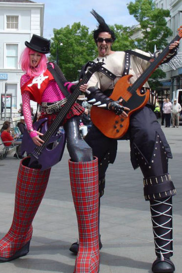 Punk Rocker Themed Music Stilt Walkers