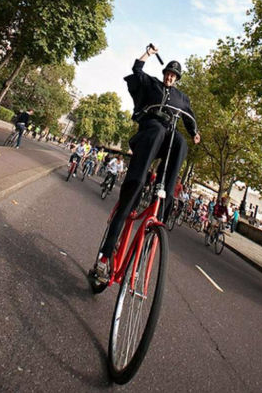 Policeman Stilt Bicycle Stilt Walker