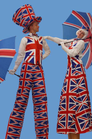 National Colour Themed Stilt Walkers